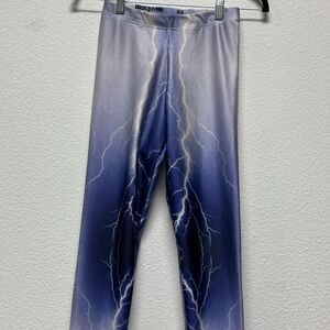 BlackMilk Lightening Purple‎ Leggings XS